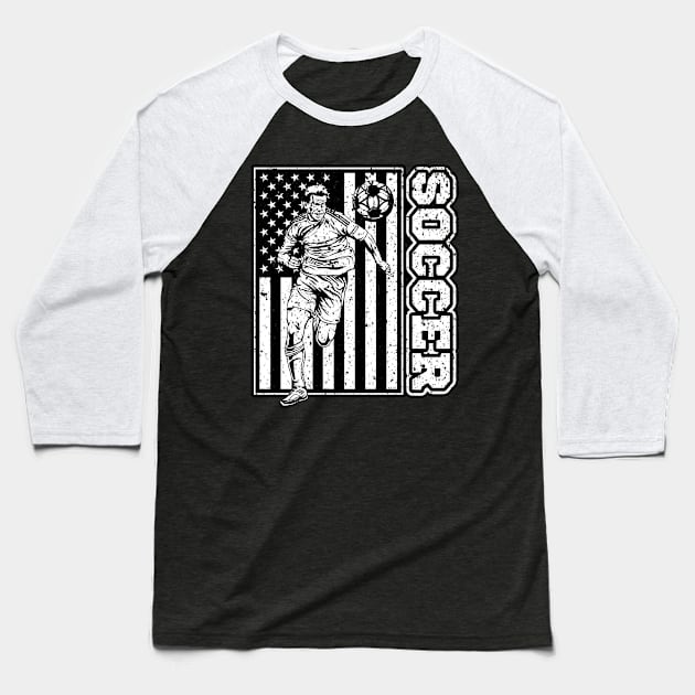 USA Soccer Player Baseball T-Shirt by megasportsfan